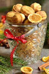 Cookies ''Nuts'' with sweeted condensed milk.