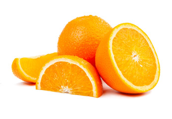 orange and slice isolated