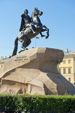 equestrian statue of Peter the Great in St Petersburg