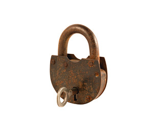 an old rusty lock