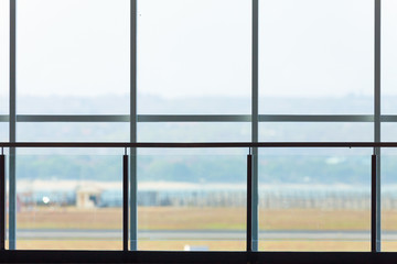 background of terminal window in airport