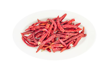 paprika in isolate on white.