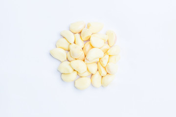 garlic in isolate on white.