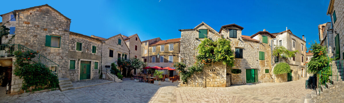 Fototapeta Old Hvar island stone town