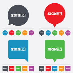 Sign in icon. Join symbol.