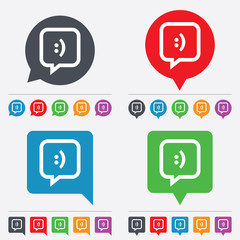 Chat sign icon. Speech bubble symbol.