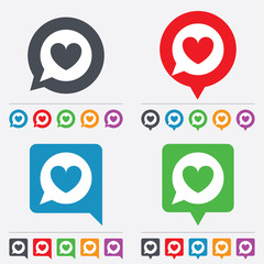 Chat sign icon. Speech bubble symbol.