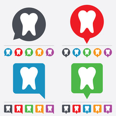 Tooth sign icon. Dental care symbol.