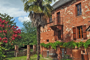 Fototapeta premium Collonges la Rouge, Limosino -Francia