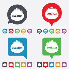 eWallet sign icon. Electronic wallet symbol.