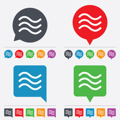 Water waves sign icon. Flood symbol.