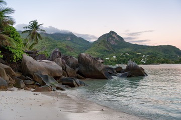 Rock Formations at Anse Trusalo on Mahe Seychelles