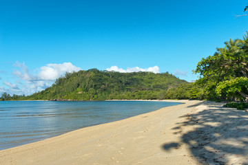 Anse Islet Beach at Port Launay, Mahe, Seychelles