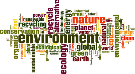 Environment word cloud concept. Vector illustration