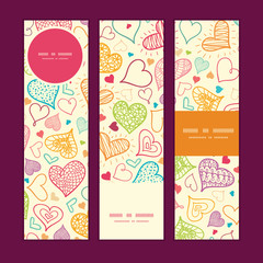 Vector doodle hearts heart silhouette pattern frame