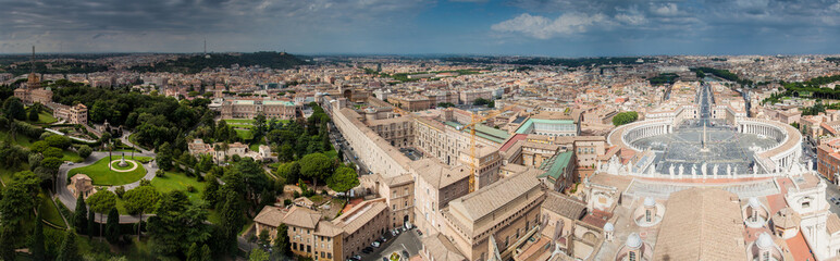 Fototapeta na wymiar Aerial view of Vatican