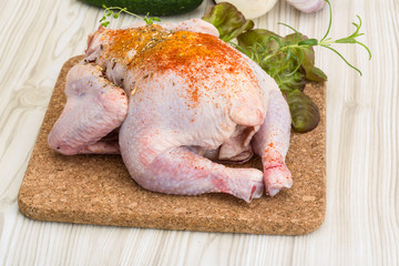 Raw chicken