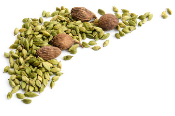 Grüner und schwarzer Kardamom