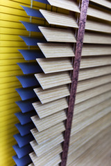 Venetian blinds in a house