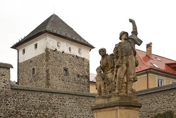Fototapeta na wymiar Monument in Kremnica. Slovakia