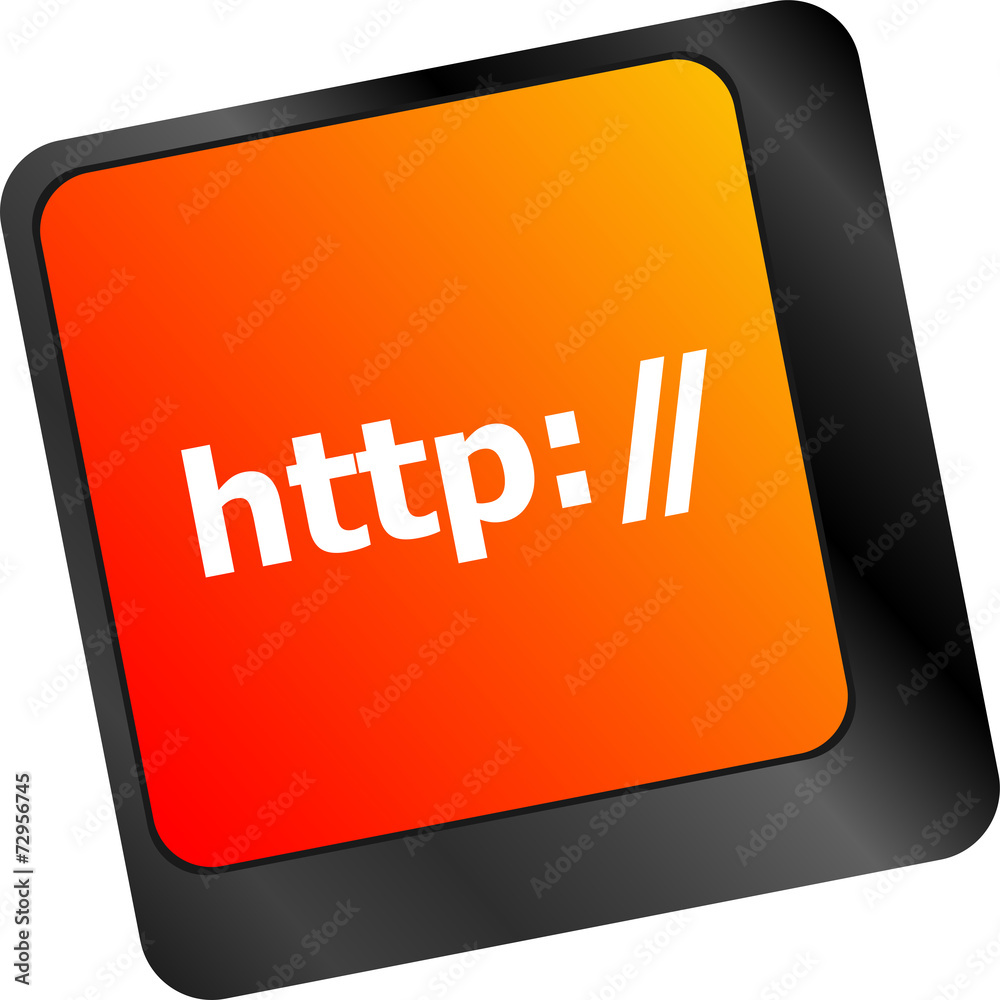 Poster http button on keyboard key - business concept