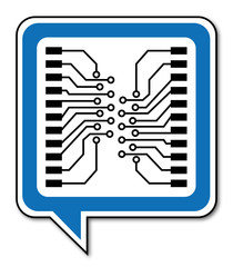 Logo circuit électronique.