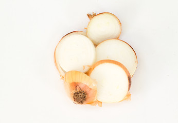 Fototapeta premium onion in isolated on white background