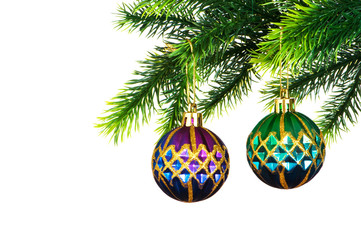 Christmas decoration isolated on the white