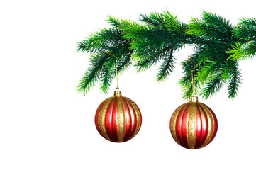 Christmas decoration isolated on the white