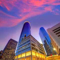 Türaufkleber Houston Downtown skyline sunset at Texas US © lunamarina