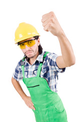 Industrial worker isolated on the white background