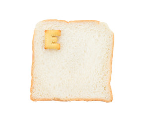 Cookies ABC with bread containing letters - E