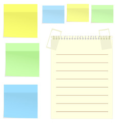 Set of different forms multicolored stickers for note isolated o