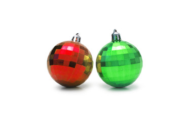 Christmas decorations in festive holiday concept
