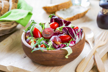 Grape with Radicchio, Rocket salad