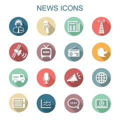 news long shadow icons