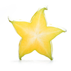 Fototapeta premium carambola, star fruit isolated on white background