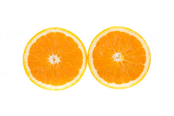 orange fruit isolated on white background