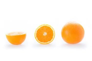 orange fruit isolated on white background