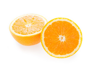 orange fruit isolated on white background