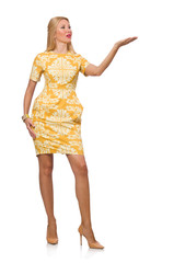 Woman isolated on the white background