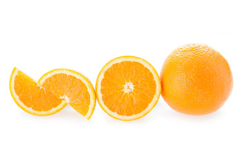 orange fruit isolated on white background