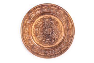 Wood Carving on a round plate