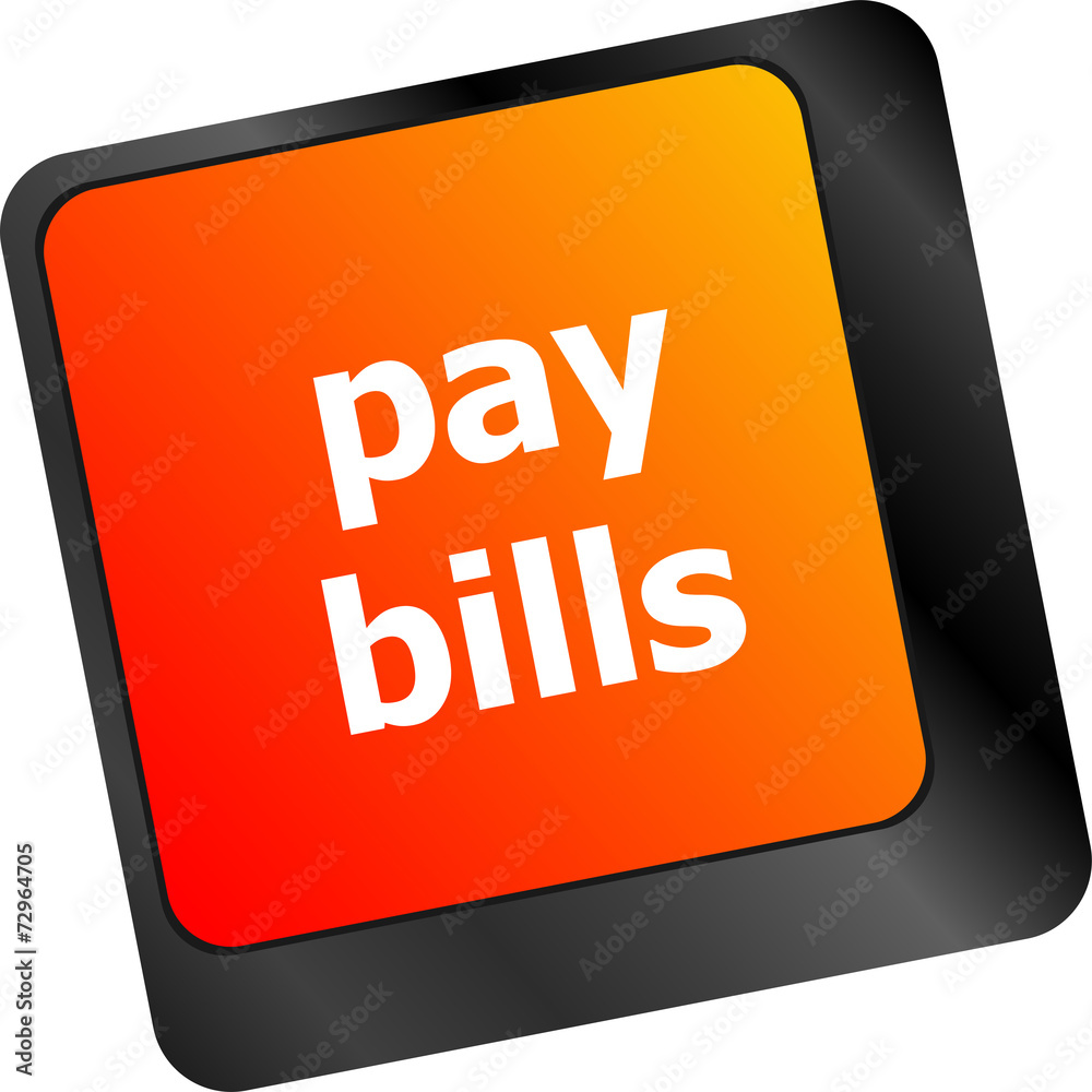 Poster bills button on the computer keyboard