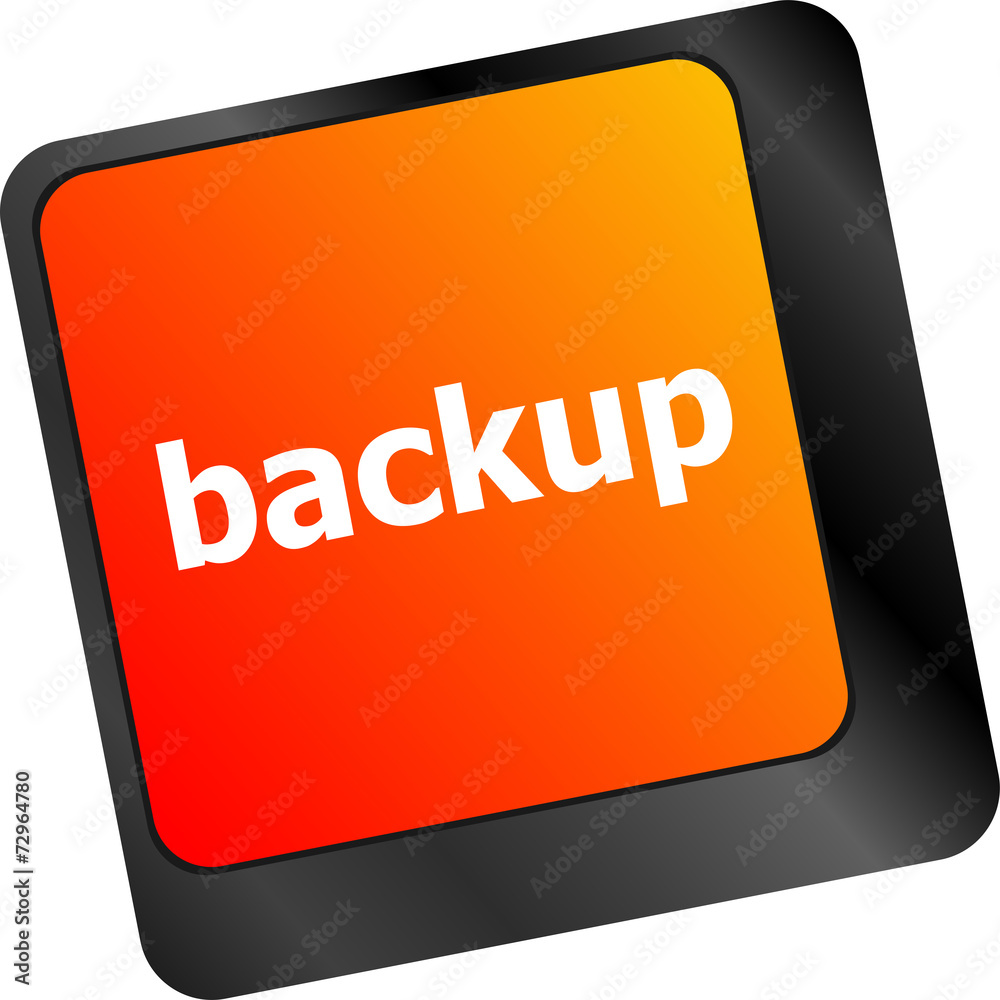 Poster backup computer key in for archiving and storage