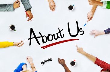 Multi-Ethnic Group of People and About-Us