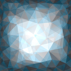 blue triangle background - vector illustration