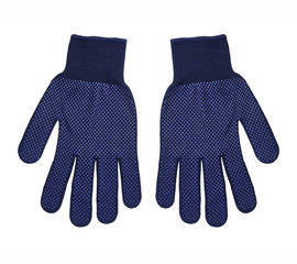 blue gloves isolated on white background