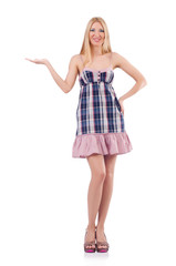 Fototapeta premium Woman isolated on the white background