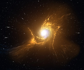 Falling into a black hole. Abstract space background. © Vladimir Arndt